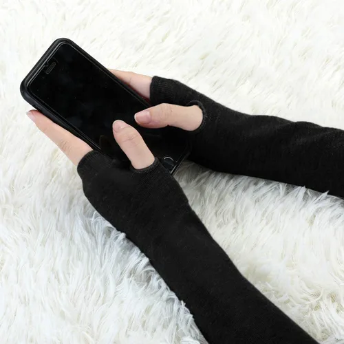Miniatura 4 de Allegra K Calentadores de brazo sin dedos unisex de moda clásica