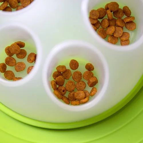 Miniatura 14 de Franklin Pet Supply Co. - Cuenco interactivo para excavación lenta para gatos, cuenco de juguete para golosinas + alimentos, comedero rascador