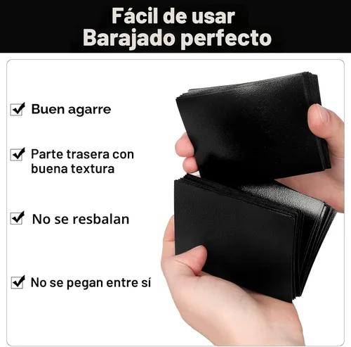 Miniatura 4 de Juego de 200 fundas negras compatibles con fundas para tarjetas pequeñas japonesas Yu-gi-oh, 2.4 x 3.5 pulgadas, textura trasera, barajado perfecto