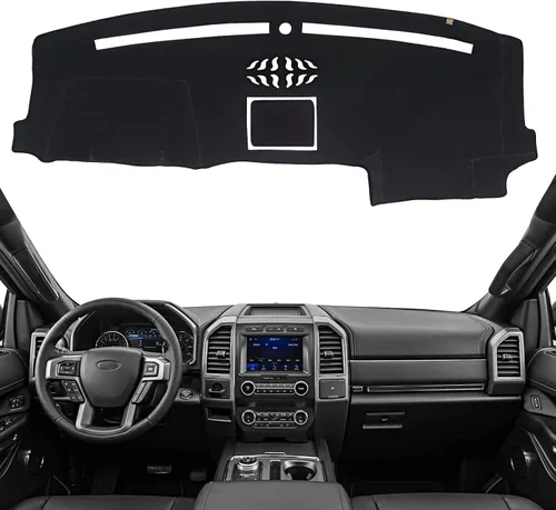 Miniatura 22 de Cubierta de Salpicadero Alfombrilla de Tablero Compatible con Ford F-150 2014-2009 (Sin Modelos HUD), Alfombrilla Antirreflejos para Salpicadero