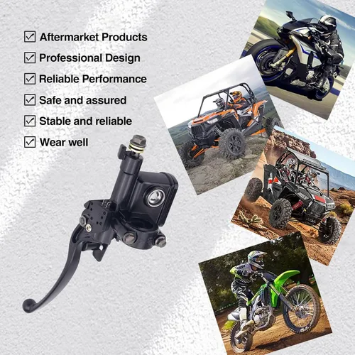 Miniatura 6 de Cilindro maestro de freno derecho de 7/8 de pulgada y 0.866 in para scooter de 50 cc, 110 cc, 125 cc, 150 cc, 200 cc, 250 cc, ciclomotor