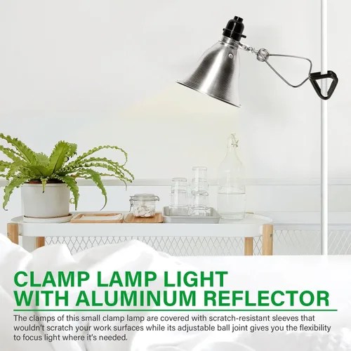 Miniatura 7 de Simple Deluxe Lámpara de Abrazadera de Luz de 60 Vatios con Reflector de Aluminio de 5.5 Pulgadas (no incluye bombilla), Cable de 6 Pies, 1 Paquete