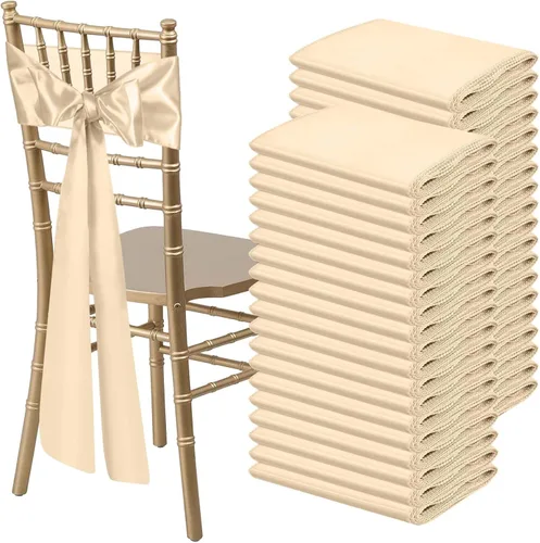 Miniatura 13 de 10 PCS Lazos de Satén Azul Bebé para Sillas Bandas Universales Cintas para Sillas Lazos Traseros para Bodas Fiestas Recepciones Eventos Banquetes