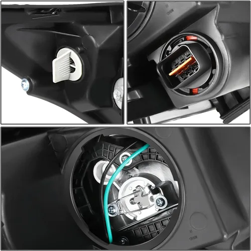 Miniatura 5 de DNA MOTORING Faro delantero izquierdo estilo OE compatible con Kia Optima 11-13, carcasa negra/lente transparente/reflector ámbar, OEM-HL-0172-L