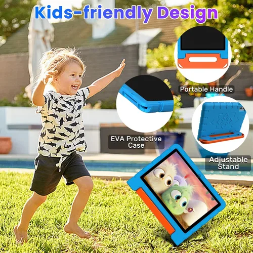 Miniatura 7 de Tableta infantil 2025 con Android 15 de 10 pulgadas para niños Octa-Core, 30GB+64GB (TF 1TB), tableta para niños pequeños con funda a prueba