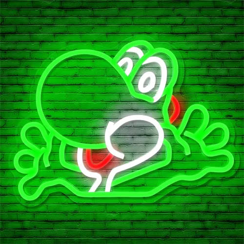 Miniatura 8 de Shy Guy - Letrero de neón regulable con luces LED para decoración de pared, videojuegos, para dormitorio, sala de juegos, cueva de hombre