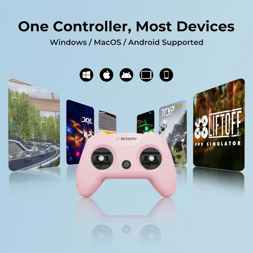 Miniatura 3 de BETAFPV LiteRadio 2 SIM Drone Simulador de Vuelo Controlador para FPV Entrenamiento de Pilotos Principiantes, Compatible con la mayoría