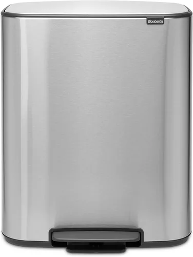 Miniatura 15 de Brabantia Bo Bote de Basura con Pedal Step-On - Cubo Interior de 16 Galones (Gris Concreto Mineral) Bote de Basura para Desechos/Reciclaje, Mineral
