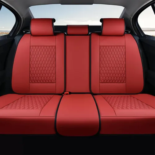 Miniatura 27 de Coverado Juego completo de fundas de asiento de automóvil, fundas de asiento de piel de napa para automóvil, protector de asiento de automóvil