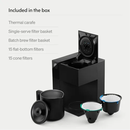 Miniatura 4 de Fellow Aiden - Cafetera de precisión – Jarra térmica de 10 tazas, guía de preparación integrada, programación, tanque de agua extraíble, negro mate