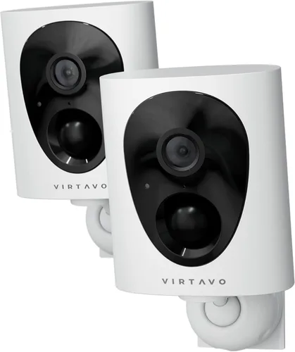 Miniatura 10 de virtavo VistaFlask Cámaras de seguridad 2K inalámbricas para exteriores, alimentadas por pilas, detección de movimiento de IA, para seguridad