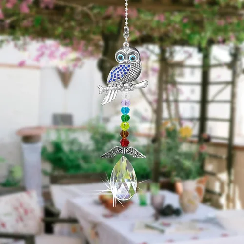 Miniatura 6 de Atrapasoles colgante de cristal para ventana y decoración del hogar, protección contra el mal de ojo azul y dije de buena suerte para automóvil