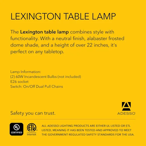 Miniatura 7 de Adesso Lexington - Lámpara de mesa