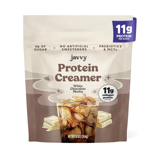 Miniatura 12 de Javvy Crema proteica para café, crema sin azúcar con 0.43 onzas de colágeno, aceite MCT, crema de café keto en polvo para el cabello, la piel