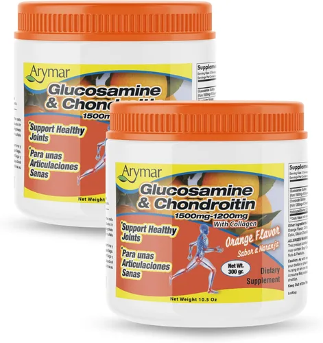 Arymar Glucosamina Chandroitin Powder (1500 mg/1200 mg) - Suplemento de apoyo a la salud de las articulaciones - Ayuda a mantener la movilidad y