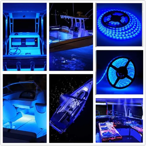 Miniatura 8 de Tira de luces LED para lancha, 32.8 pies, luces LED de pontón marino, luz interior de barco impermeable, luces debajo del túnel, luz de cubierta