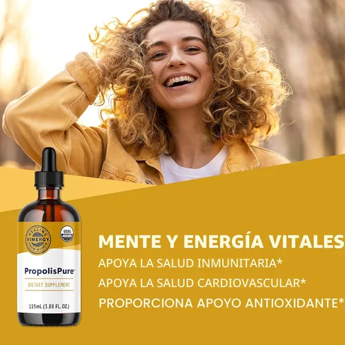 Miniatura 2 de Vimergy PropolisPure® – Apoya la salud inmune y respiratoria* – Beneficios para la salud bucal* – Certificado orgánico USDA, Kosher, apto