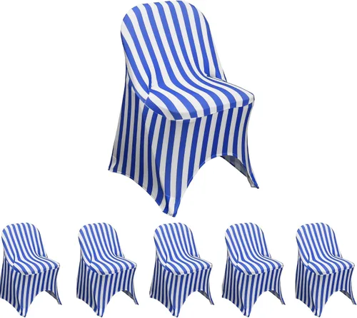Miniatura 57 de YOUR CHAIR COVERS - Funda para silla plegable de elastano azul claro - Funda de cojín tapizada plegable elástica ajustable extraíble lavable