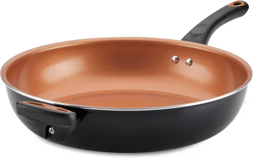 Miniatura 17 de Farberware Glide Ceramic Sartén Antiadherente / Sartén para Saltear / Sartén para Freír con Tapa y Mango Auxiliar - 4 Cuartos, Negro