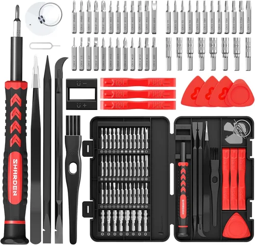 Miniatura 10 de Sharden Juego de destornilladores de precisión 58 en 1 pequeño juego de destornilladores magnéticos mini con estuche, kit de herramientas