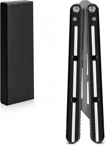Miniatura 8 de Herramienta plegable de acero hecha de acero 420 y aluminio T6061, duradera y fácil de usar para el manejo diario (totalmente negro)