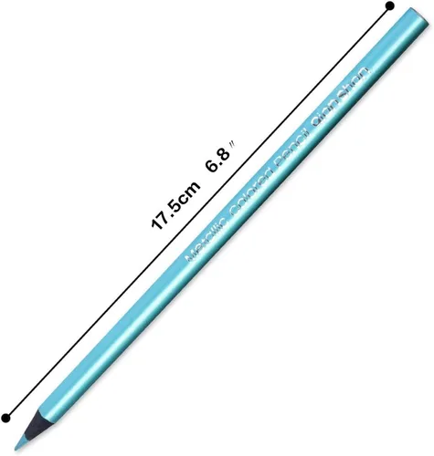 Miniatura 7 de Art Supplies Juego de lápices de grafito y carbón para estudiantes y artistas 12 lápices metálicos