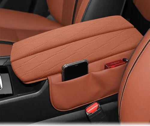 Miniatura 16 de Accesorios interiores personalizados para E-PACE EPACE 2018 2019 2020 2021 2022 2023 piel sintética para consola central reposabrazos cubierta