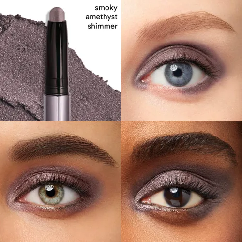 Miniatura 2 de Julep - Sombra de ojos 101 de crema a polvo, impermeable, barra con sombra ahumada de amatista brillante, de larga duración, resistente a arrugas