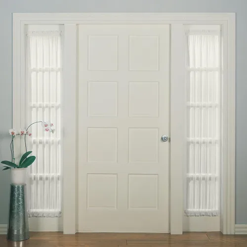 No. 918 Emily Panel de Cortina Transparente de Gasa con Bolsillo para Barra para Puerta Lateral, 28" x 72", Cáscara de Huevo