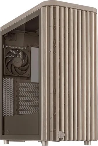 Miniatura 19 de ASUS ProArt PA401 Wood Edition - Carcasa ATX con panel de malla beige, soporte de GPU de hasta 12.402 in, soporte de radiador de 9.449 in
