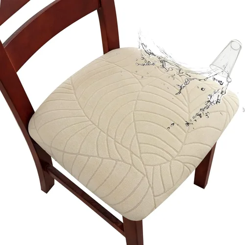 Miniatura 16 de Genina Fundas de asiento impermeables para sillas de comedor, fundas de asiento elásticas para sillas de comedor, extraíbles y lavables, fundas