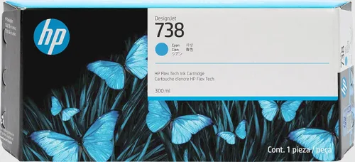 HP 738 Cartucho de tinta DesignJet cian de 10.1 fl oz