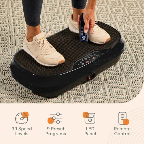 Miniatura 5 de Lifepro Waver Mini Vibration Plate Exercise Machine with Remote & Bands — Compact Whole Body Vibrating Plate for Lymphatic Drainage & Muscle Toning