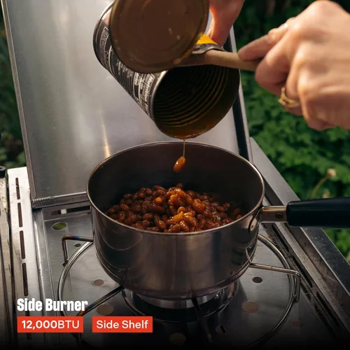 Miniatura 9 de Monument Grills Parrillas de gas propano de 4 quemadores más grandes de acero inoxidable con cubierta de barbacoa (2 artículos), uso al aire libre