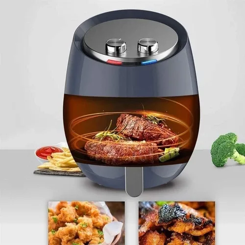 Miniatura 4 de Horno freidora de aire, freidora eléctrica de aire caliente, 1400 vatios, cocina con control de temperatura, apagado automático, sin BPA, cesta