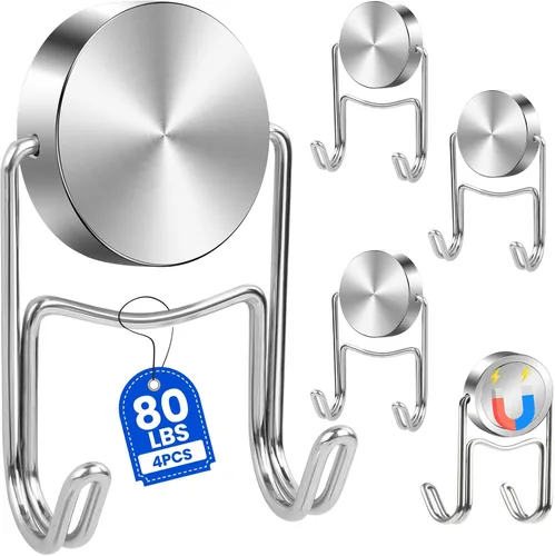 Miniatura 14 de Buelkmag Ganchos magnéticos de 30 libras 2026, esenciales para cruceros, gancho magnético resistente para cabinas de cruceros, imanes giratorios