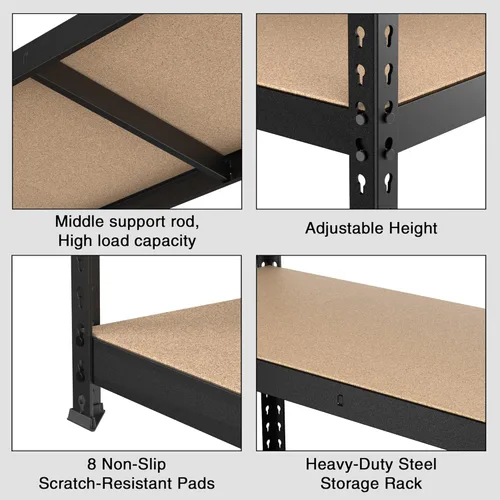 Miniatura 5 de WORKPRO Estantería con tablero de MDF, 35-3/10"W x 17-1/2"D x 72"H, 1650LBS Carga