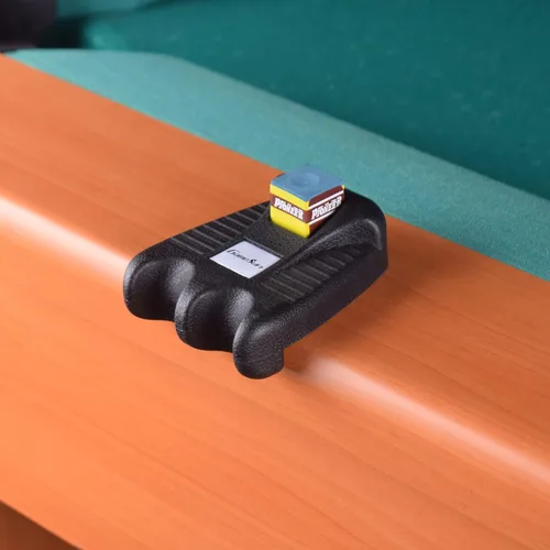 Miniatura 2 de Soporte de taco de 2 agujeros, soporte de taco de piscina con 4 tizas, soporte para palos de taco