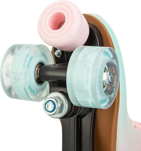 Miniatura 9 de jessie Patines para niña y mujer, patines de piel sintética con rueda fantástica y destello para niñas de 6 a 12 años, principiantes