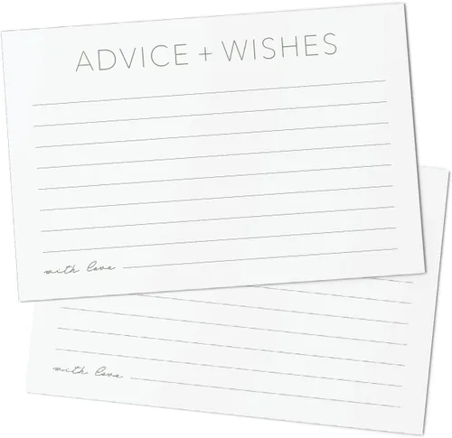 Miniatura 11 de CARDAMONOLY Paquete de 50 tarjetas de consejos y deseos, cartulina sin revestimiento de 6 x 4 para bodas, baby showers, cumpleaños y todas