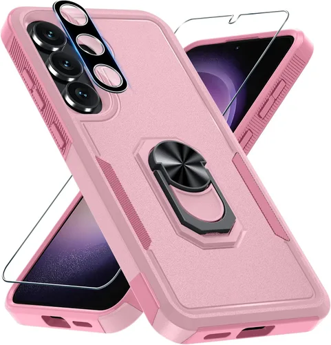 Miniatura 12 de Compatible con Samsung Galaxy S24/S25 Funda con Protector de Pantalla de Vidrio Templado, Resistente a Prueba de Golpes de Servicio Pesado Funda