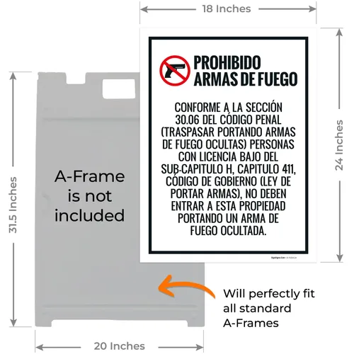 Miniatura 3 de Kit de letreros para acera española, 18 x 24 pulgadas, paneles de repuesto (paquete de 2) de plástico corrugado de 160 mil de grosor, fabricado