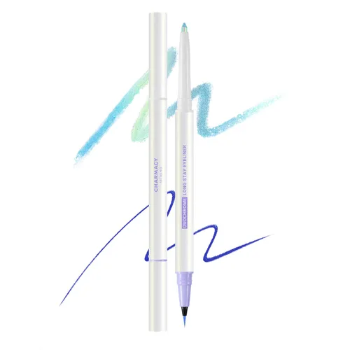 Miniatura 17 de CHARMACY Delineador Líquido para Ojos Resistente al Agua, Lápiz delineador de ojos negro intenso de larga duración con punta ultra fina, a prueba