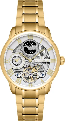 Miniatura 9 de Thomas Earnshaw Reloj automático de esqueleto de doble tiempo para hombre de 1.732 in con pulsera de acero inoxidable sólido ES-8006