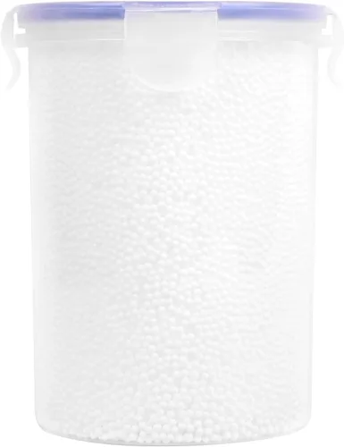 DECORA 80000 piezas de mini bolas de espuma para bricolaje y suministros de limo, cuentas de espuma blanca de 0.079 a 0.118 pulgadas para decoración