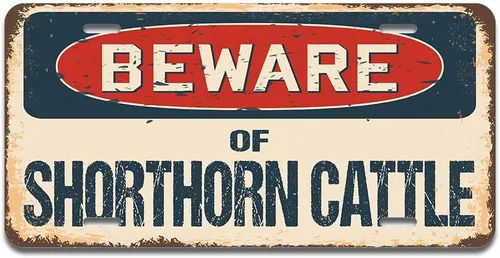 Miniatura 28 de SignMission Beware of Simmental Cattle - Placa de matrícula de aluminio de 12 x 6 pulgadas, se adapta a cualquier automóvil, camión, SUV, RV