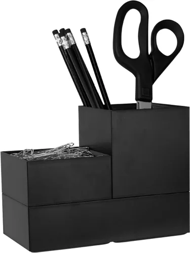 Miniatura 11 de Organizador de escritorio Bostitch Office Konnect con taza para lápices, soporte para bolígrafos, paquete de 2, blanco