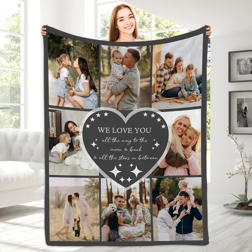 Miniatura 13 de Manta con fotos personalizada para novio, regalos del día de San Valentín, manta de fotos personalizada, regalos de novio de novia, regalos del día