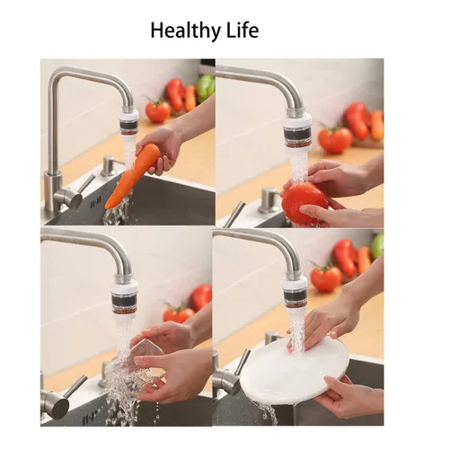 Miniatura 2 de Paquete de 3 filtros de agua para fregadero, filtro de grifo magnético, filtro de agua de grifo de cocina, filtro de purificación de agua de carbón