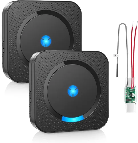 Extensor de timbre inalámbrico para Google Nest Doorbell (cableado, 2ª generación) Extensor de timbre con receptor conectado al timbre de puerta